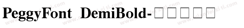 PeggyFont DemiBold字体转换